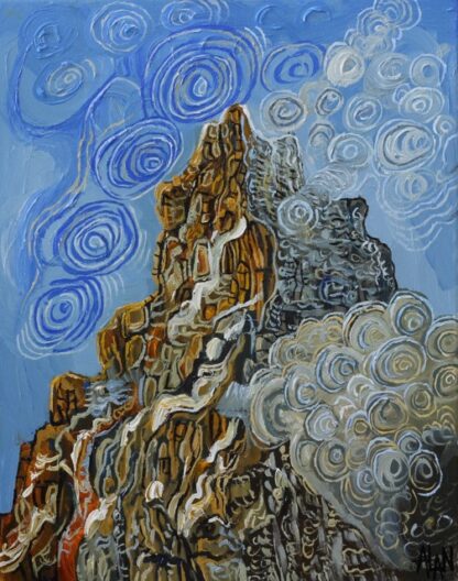 An old Mountain with swirls