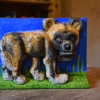 African Wild Dog woodcarving