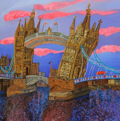 Tower Bridge with Pink Clouds